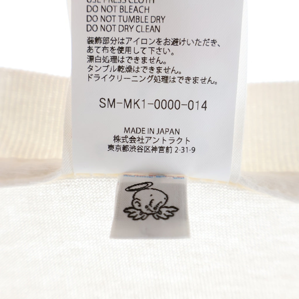 SAINT MICHAEL(セントマイケル) 26SS don't T-SHIRT プリント クルーネック半袖Tシャツカットソー ホワイト SM-MK1-0000-014