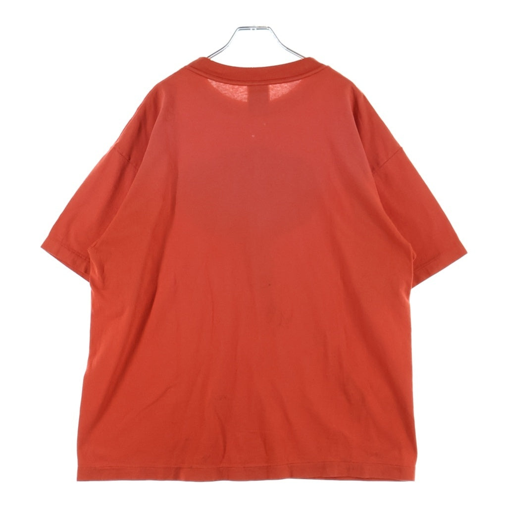 SAINT MICHAEL(セントマイケル) 26SS SAINT! T-SHIRT プリント フェード加工 クルーネック半袖Tシャツカットソー レッド SM-MK8-0000-024