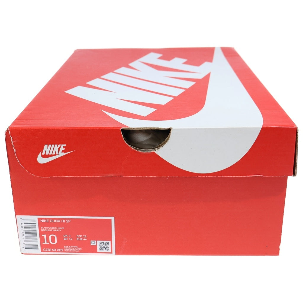 NIKE(ナイキ) Dunk High Black/Varsity Maize CZ8149-002 ダンク ハイ ブラック/バーシティメイズハイカットスニーカー ブラック/イエロー US10/28CM