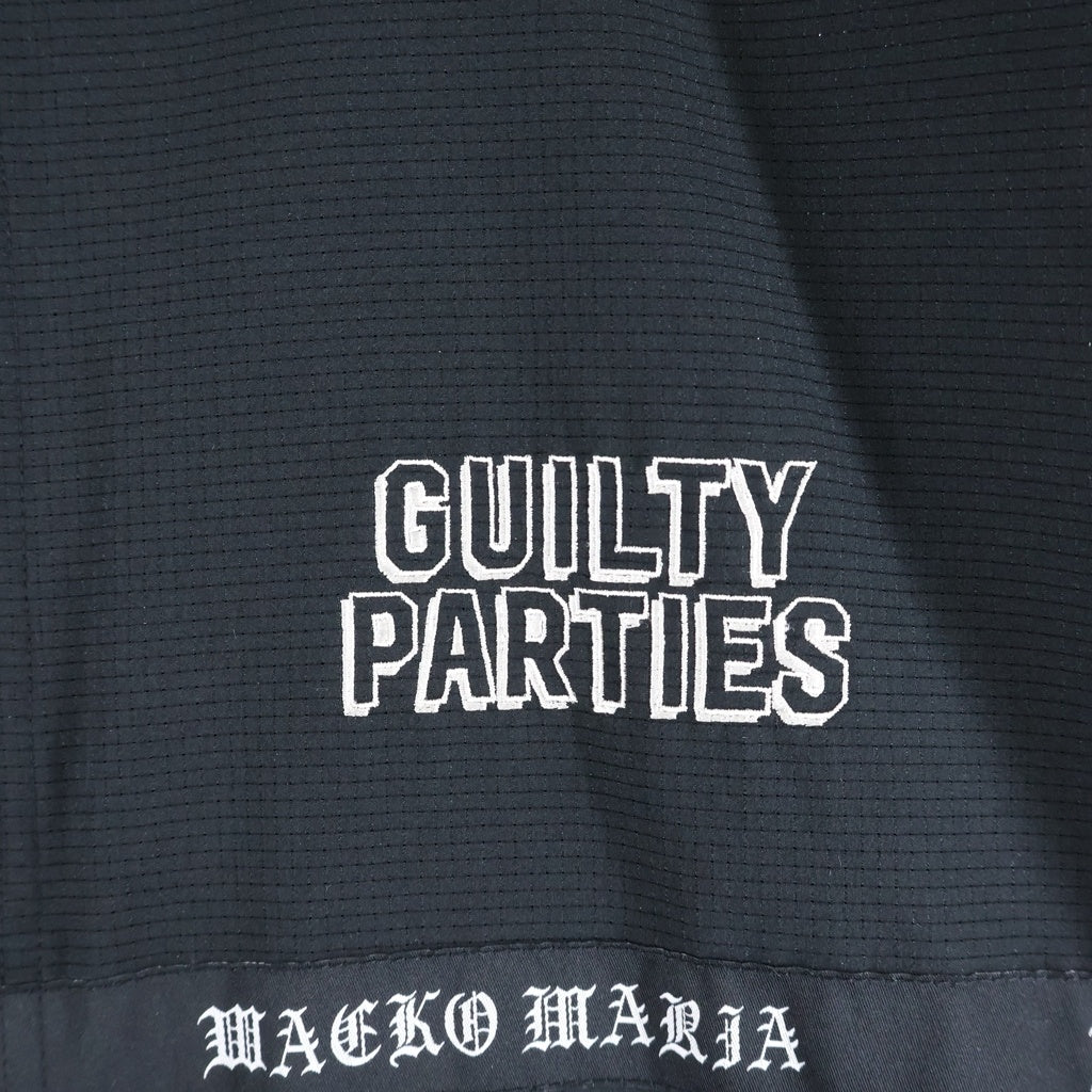 WACKO MARIA(ワコマリア) ×NANGA ロゴプリント メッシュジップアップジャケット ブラック 26FB-001