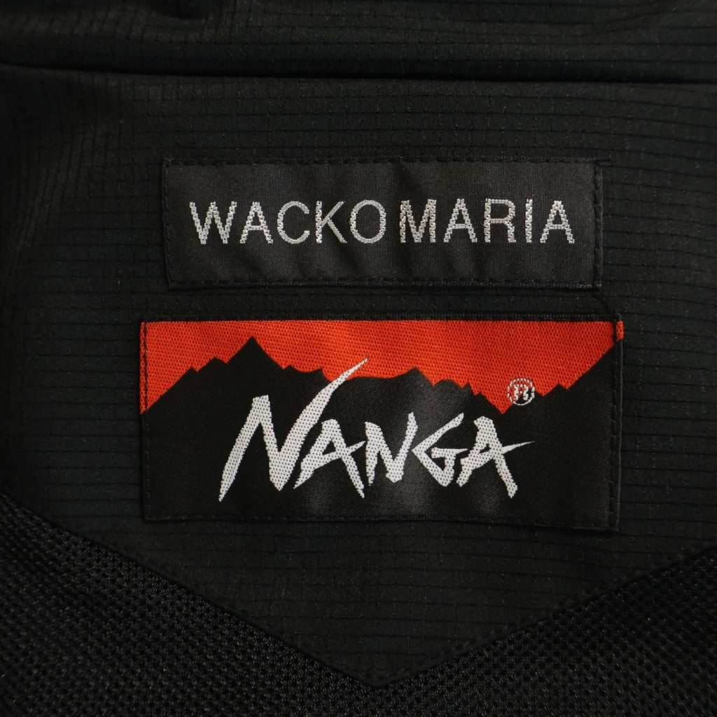 WACKO MARIA(ワコマリア) ×NANGA ロゴプリント メッシュジップアップジャケット ブラック 26FB-001