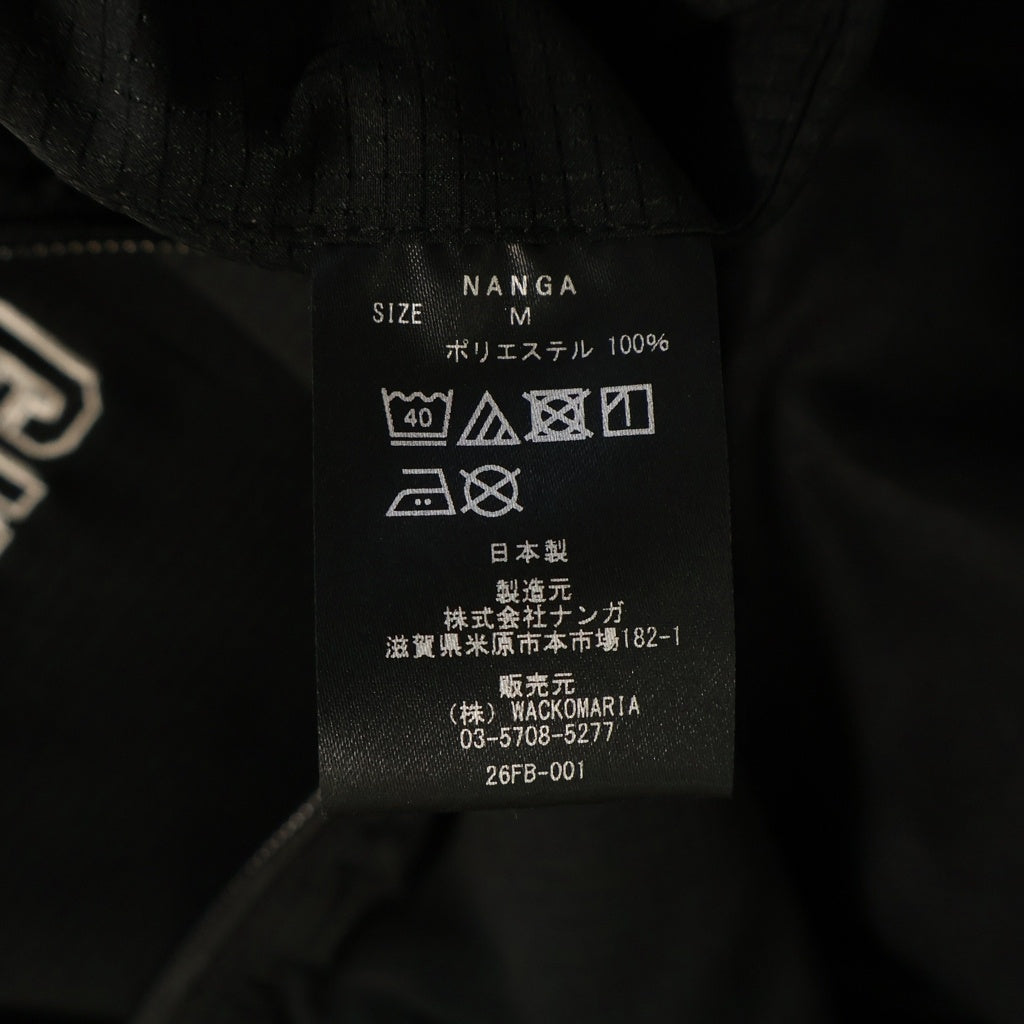 WACKO MARIA(ワコマリア) ×NANGA ロゴプリント メッシュジップアップジャケット ブラック 26FB-001
