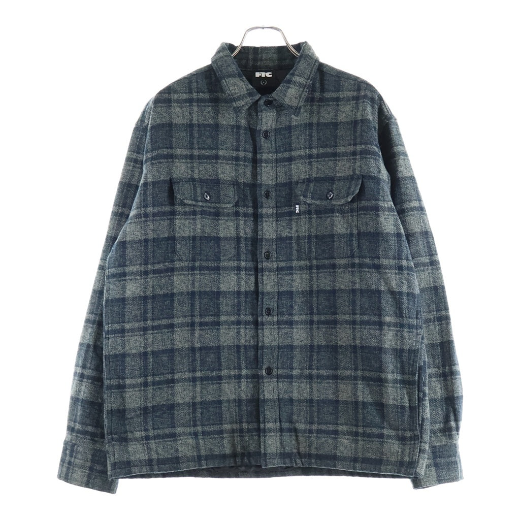 FTC(エフシーティー) 25AW QUILTED LINED PLAID NEL SHIRT キルティングライナー付き チェック長袖シャツジャケット カーキ
