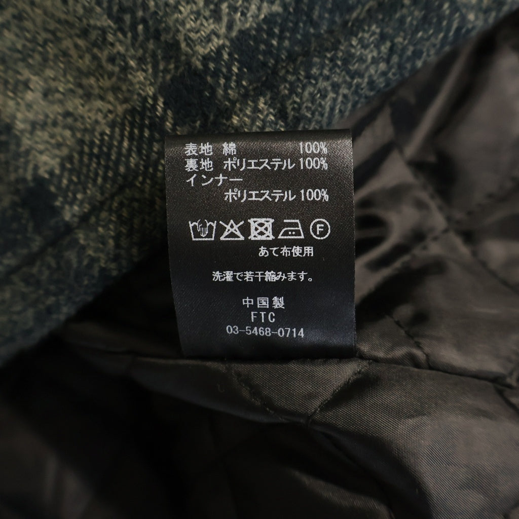 FTC(エフシーティー) 25AW QUILTED LINED PLAID NEL SHIRT キルティングライナー付き チェック長袖シャツジャケット カーキ