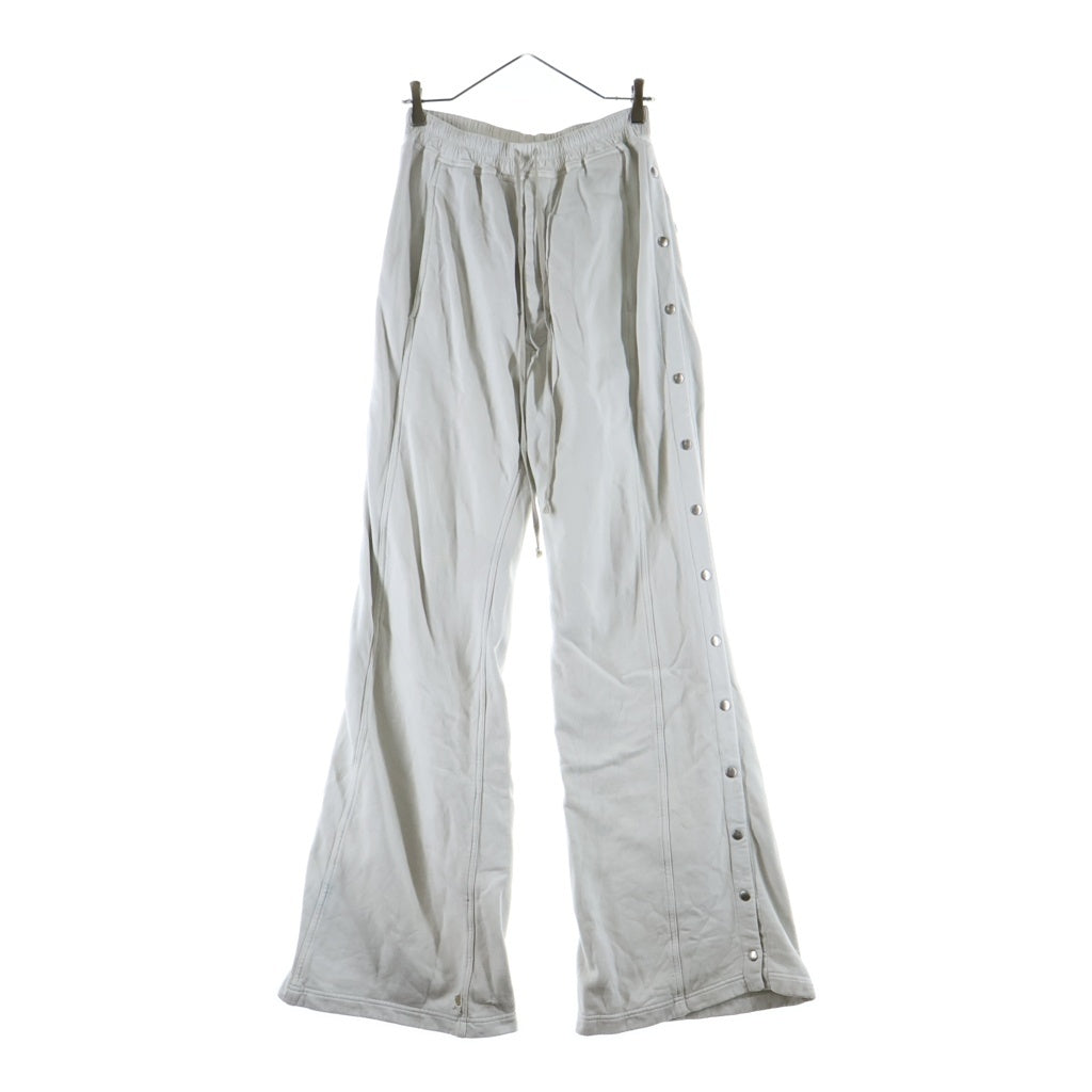 DRKSHDW(ダークシャドウ) 23AW PUSHER FLEECE PANTS プッシャーフリース サイドスナップ ワイドスウェットパンツ ホワイト DU02C5393-F