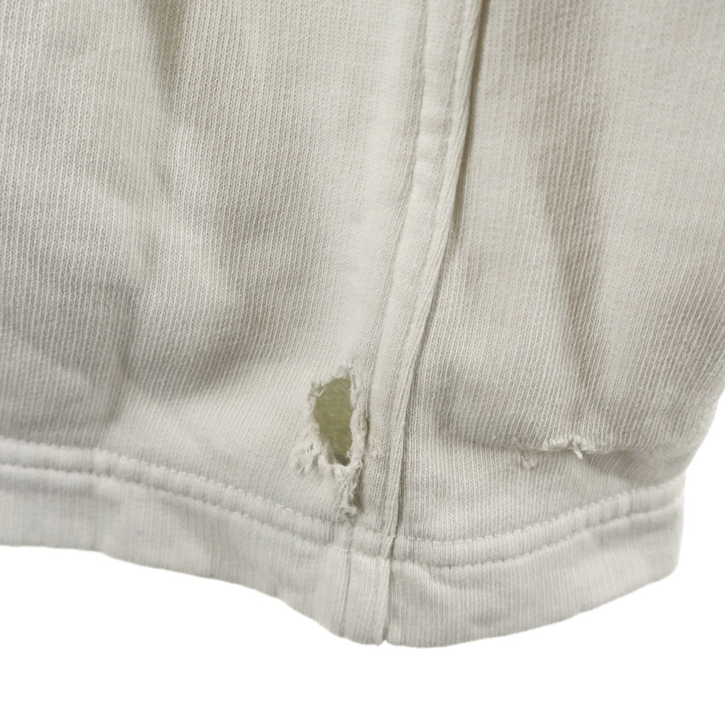DRKSHDW(ダークシャドウ) 23AW PUSHER FLEECE PANTS プッシャーフリース サイドスナップ ワイドスウェットパンツ ホワイト DU02C5393-F