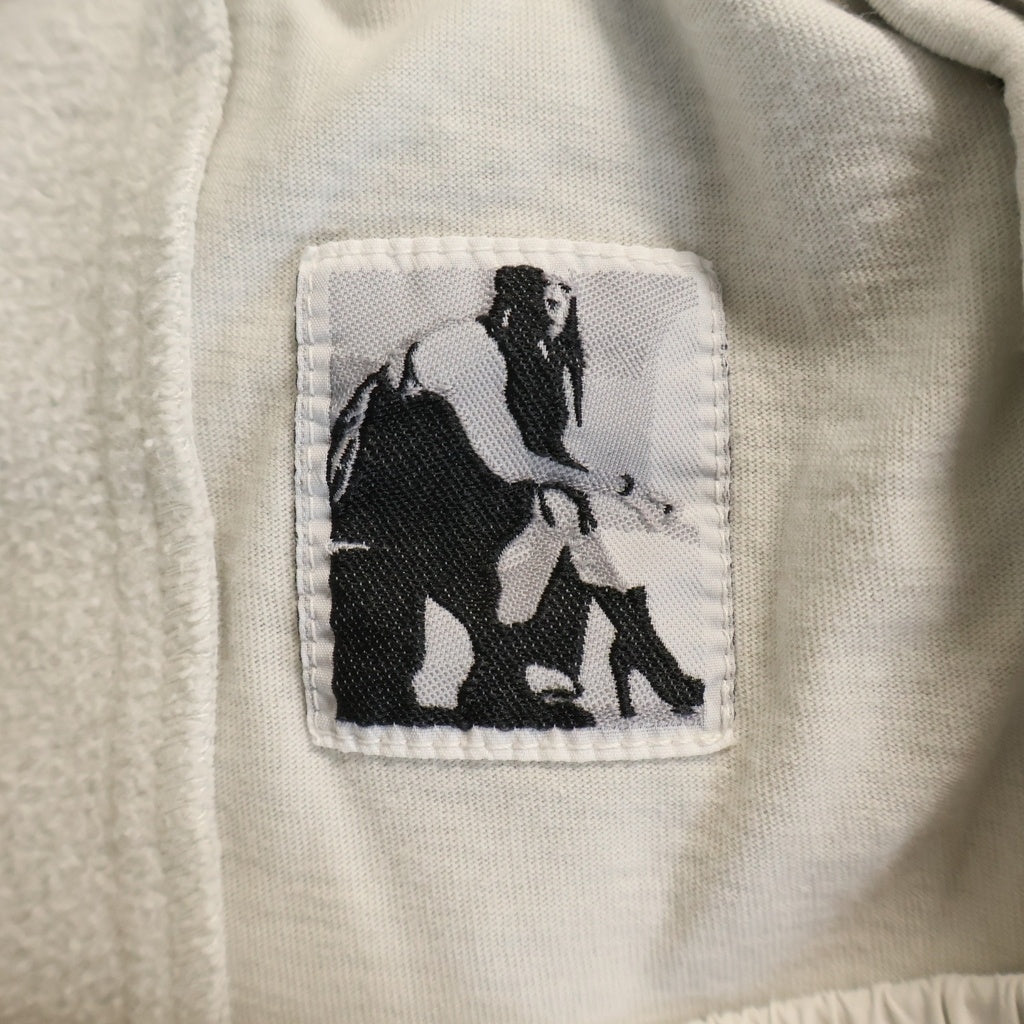 DRKSHDW(ダークシャドウ) 23AW PUSHER FLEECE PANTS プッシャーフリース サイドスナップ ワイドスウェットパンツ ホワイト DU02C5393-F