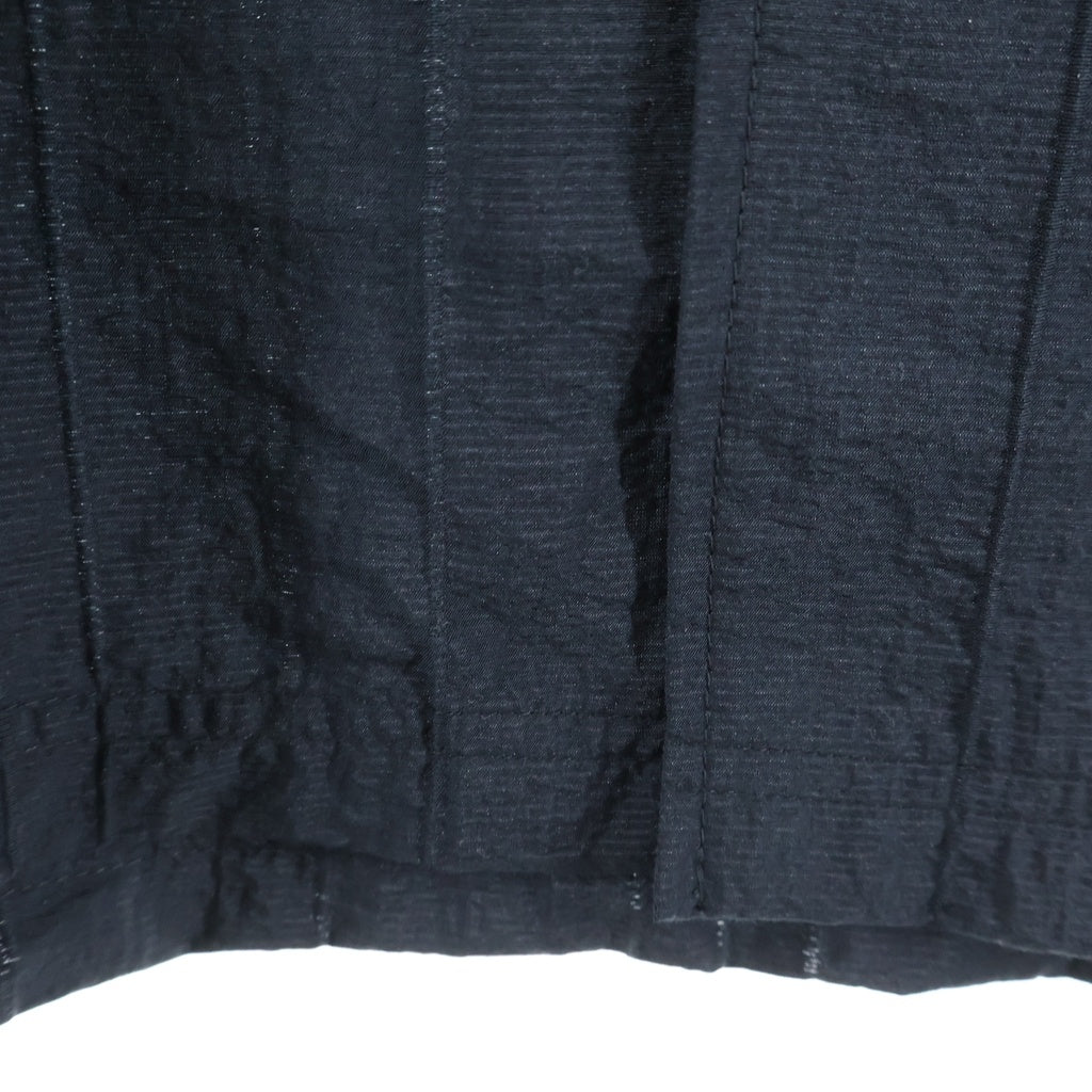 STUSSY(ステューシー) 26SS Pleated Textured Shirt 1110383 プリーツ テクスチャ 半袖シャツ ブラック