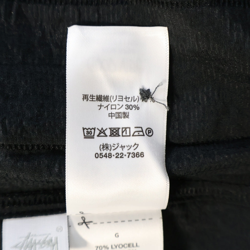 STUSSY(ステューシー) 26SS Pleated Textured Shirt 1110383 プリーツ テクスチャ 半袖シャツ ブラック