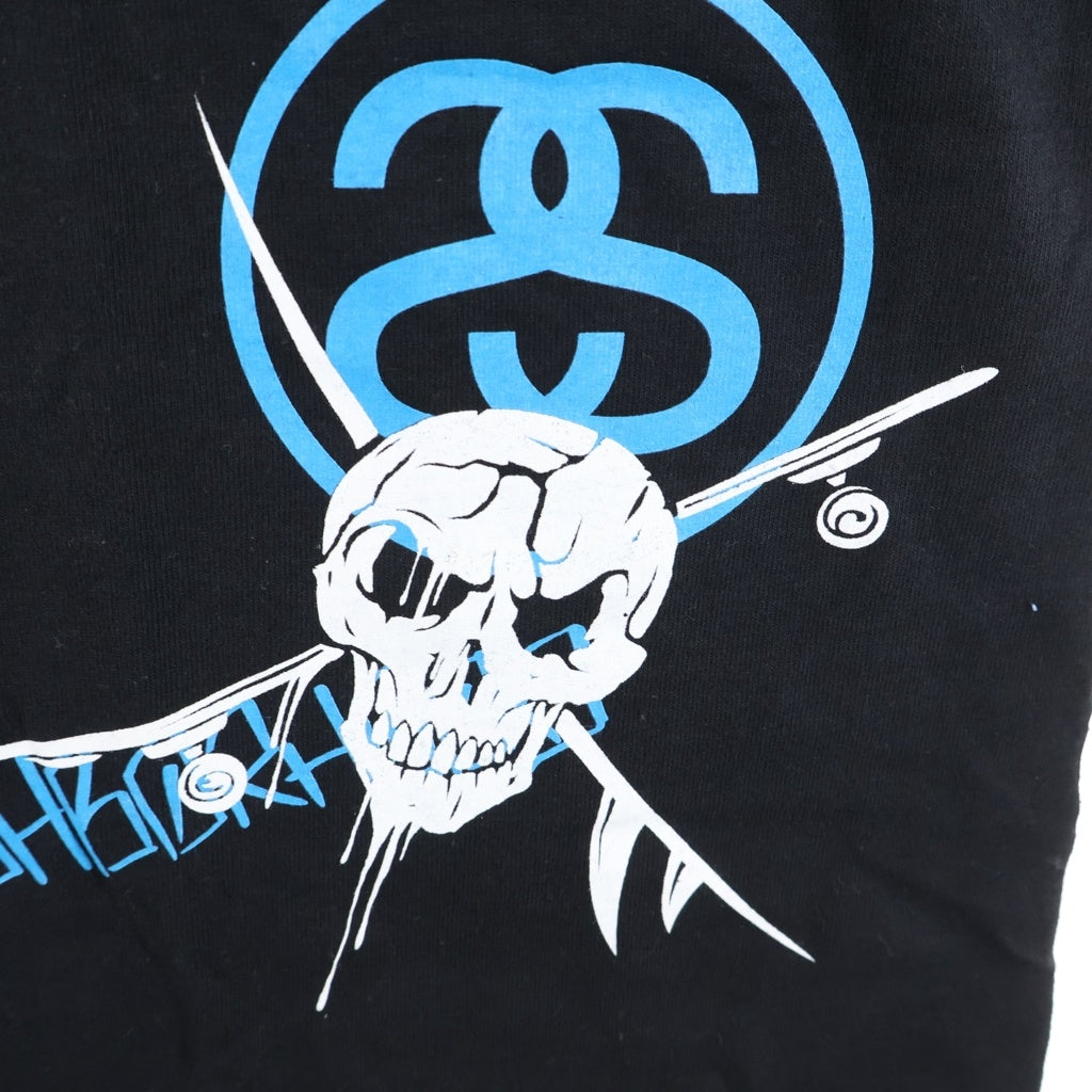 STUSSY(ステューシー) 00S ×Neighborhhood ×MC Cartoon OLD PRINT TEE オールド ネイバーフッド エムシー カートゥーン 両面プリントクルーネック半袖Tシャツカットソー ブラック