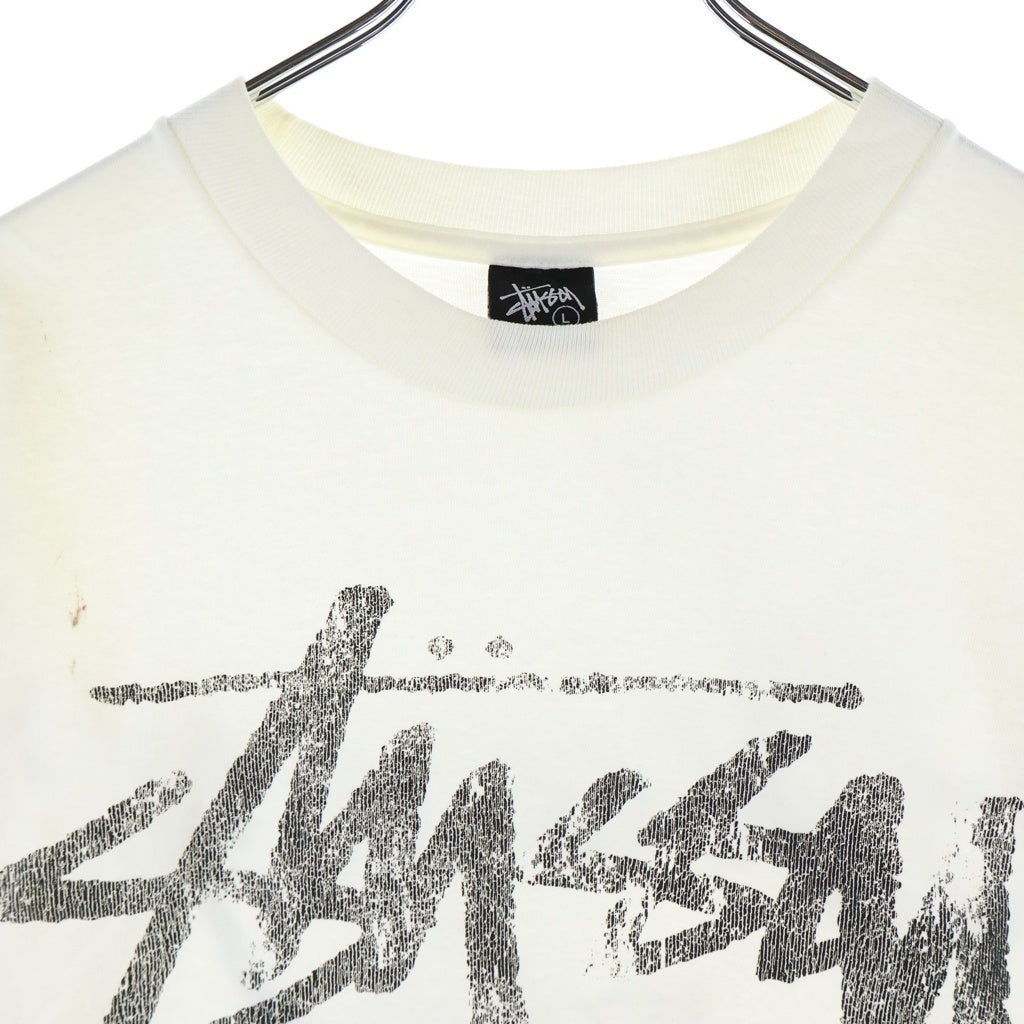 STUSSY(ステューシー) 00S OLD WORLD TOUR T-SHIRT オールド ワールドツアー クルーネック半袖Tシャツカットソー ホワイト