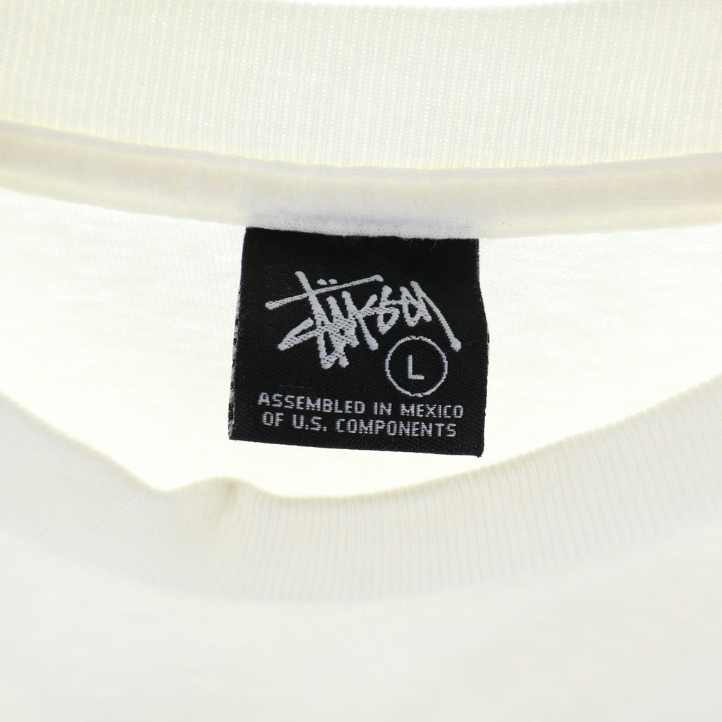 STUSSY(ステューシー) 00S OLD WORLD TOUR T-SHIRT オールド ワールドツアー クルーネック半袖Tシャツカットソー ホワイト