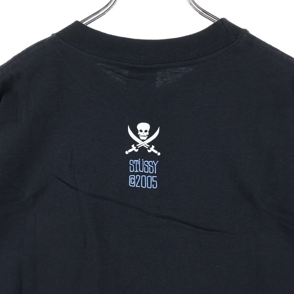 STUSSY(ステューシー) 00S OLD 25TH ANNIVERSARY T-SHIRT オールド 25周年記念 ロゴプリントクルーネック半袖Tシャツカットソー ブラック
