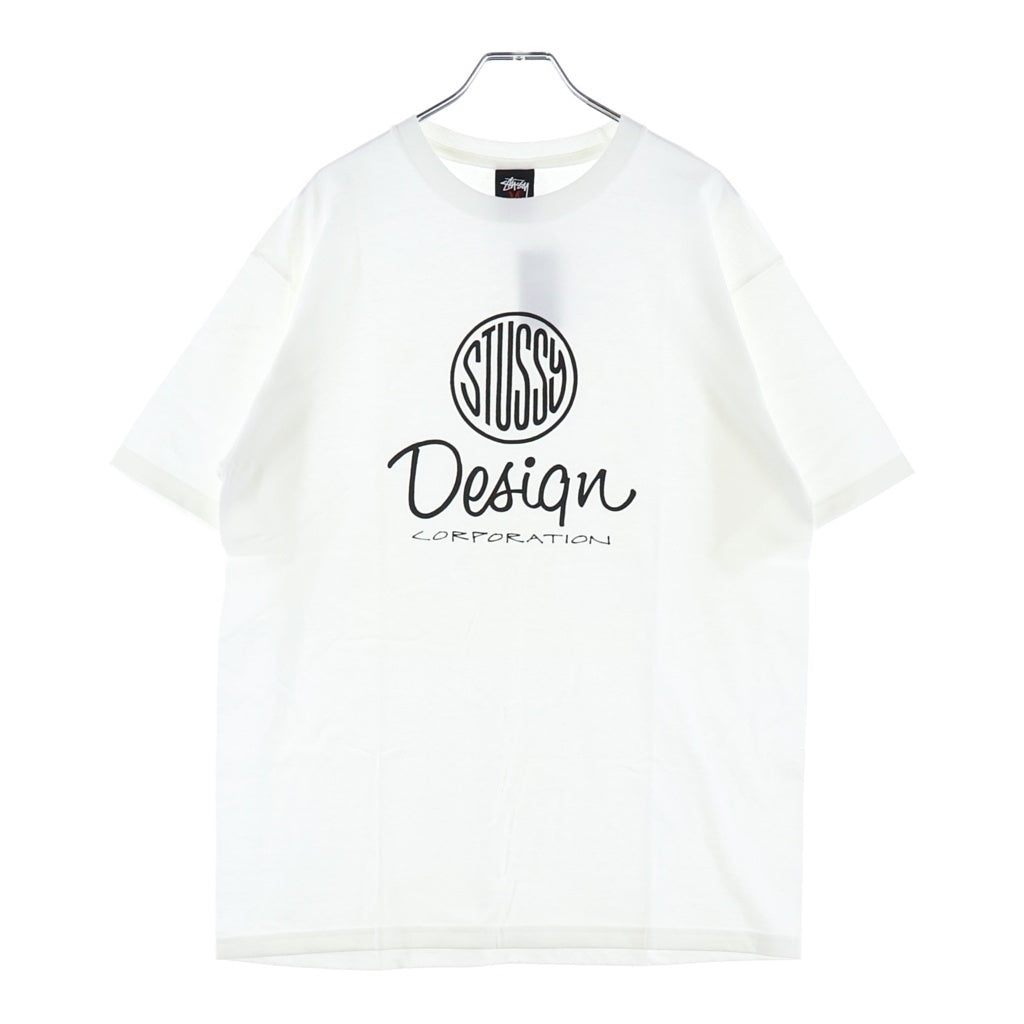 STUSSY(ステューシー) 00S OLD DESIGN COPORATION TEE オールド デザイン コーポレーション プリント クルーネック半袖Tシャツカットソー ホワイト