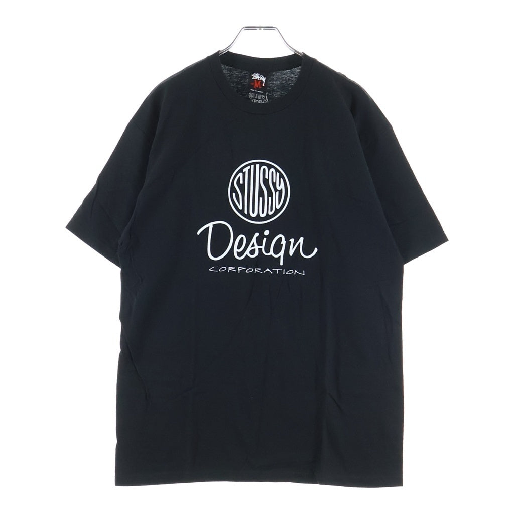 STUSSY(ステューシー) 00S OLD DESIGN COPORATION TEE オールド デザイン コーポレーション プリント クルーネック半袖Tシャツカットソー ブラック