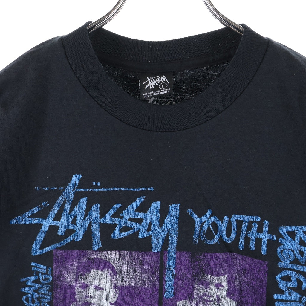 STUSSY(ステューシー) 00S OLD STELLAR PLACE LTD. EDT. YOUTH BRIGADE PRINT T-SHIRT オールド 札幌ステラプレイス チャプト リミテッド エディション 4キッズ プリント クルーネック半袖Tシャツカットソー ブラック