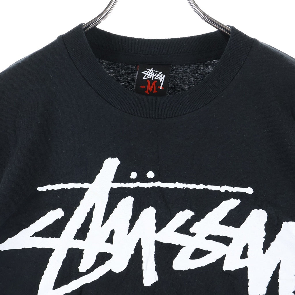 STUSSY(ステューシー) 00S OLD WORLD TOUR TEE オールド ワールドツアー クルーネック半袖Tシャツカットソー ブラック