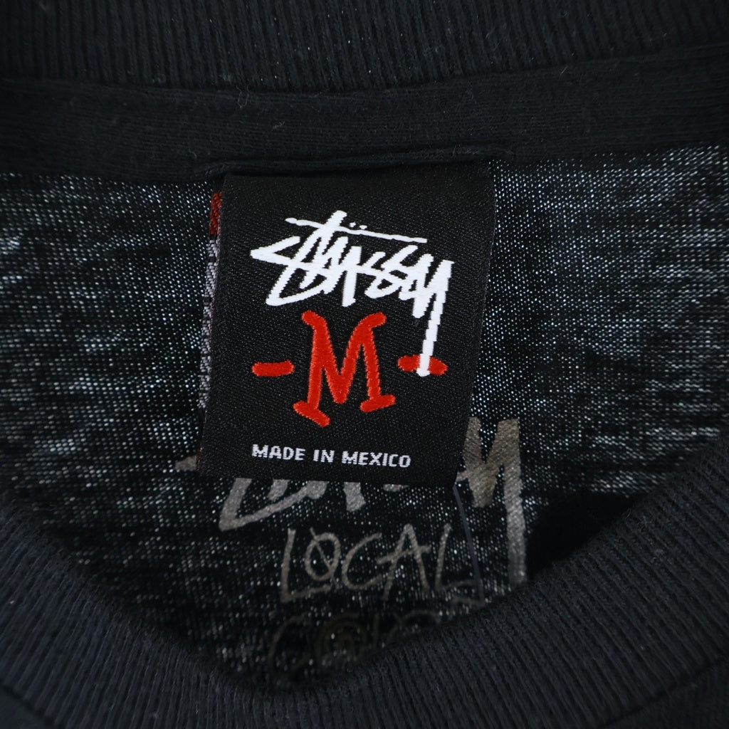 STUSSY(ステューシー) 00S OLD WORLD TOUR TEE オールド ワールドツアー クルーネック半袖Tシャツカットソー ブラック