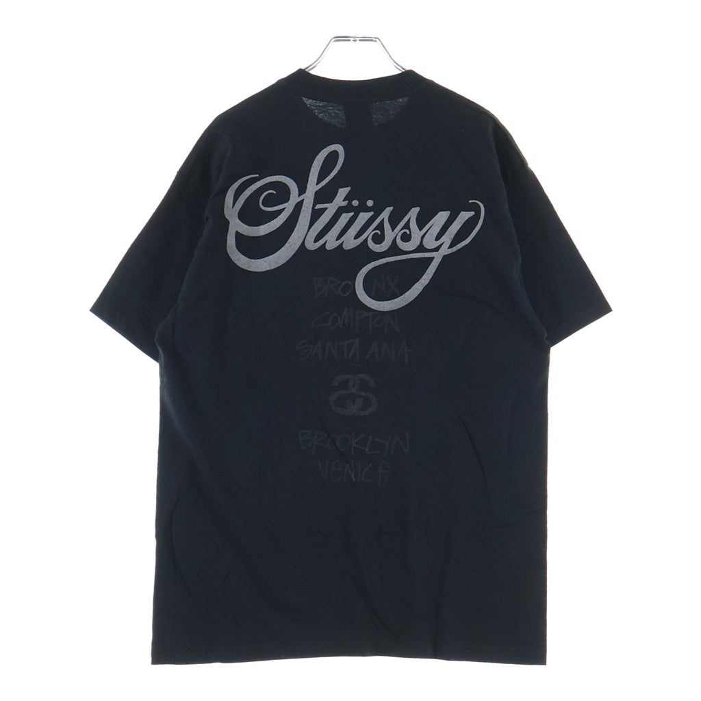 STUSSY(ステューシー) 00S OLD 30TH ANNIVERSARY WORLD TOUR T-SHIRT オールド 30周年記念 ワールドツアー クルーネック半袖Tシャツカットソー ブラック