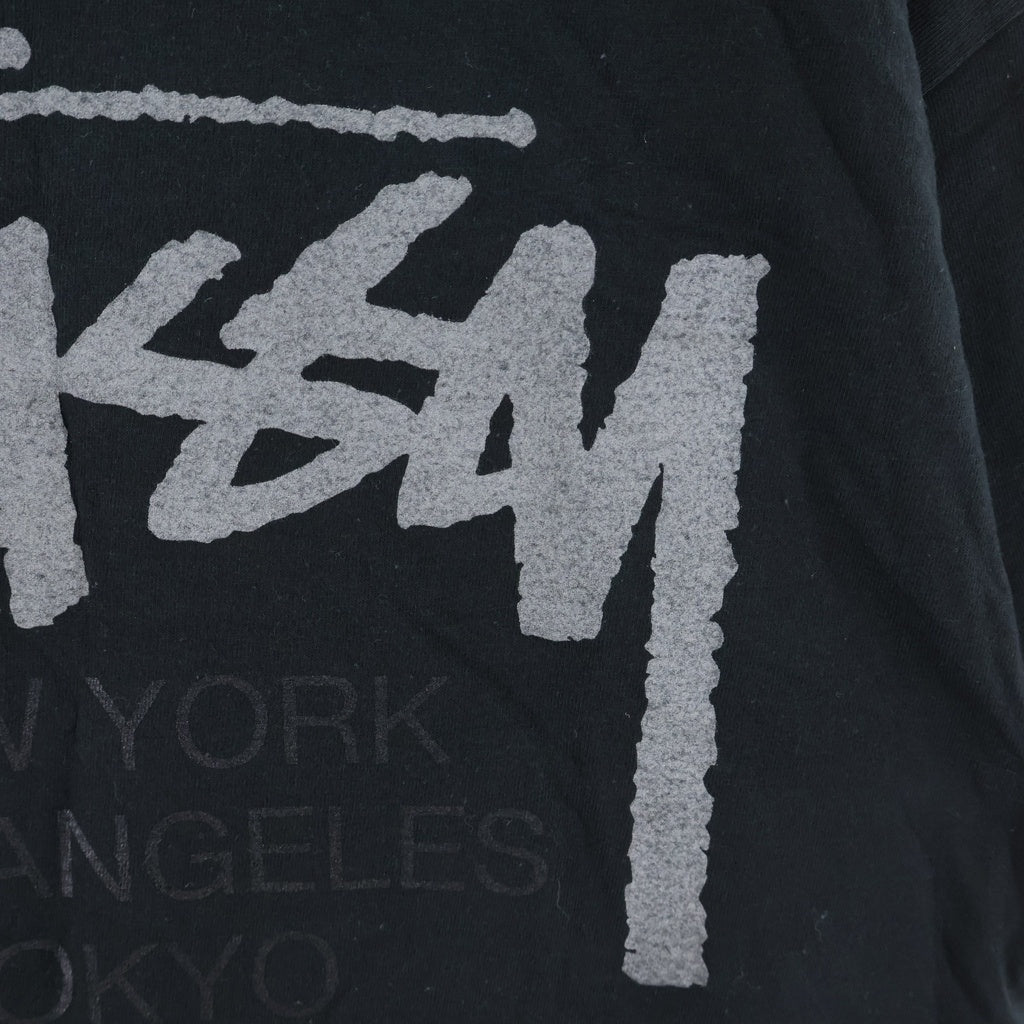 STUSSY(ステューシー) 00S OLD 30TH ANNIVERSARY WORLD TOUR T-SHIRT オールド 30周年記念 ワールドツアー クルーネック半袖Tシャツカットソー ブラック