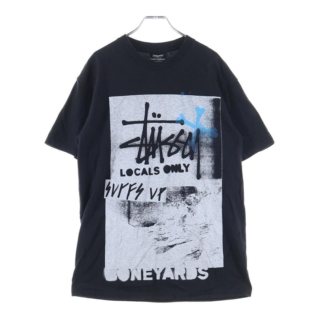 STUSSY(ステューシー) 00S ×NEIGHBORHOOD OLD BONEYARDS TEE ネイバーフッド オールド ボーンヤーズ クルーネック半袖Tシャツカットソー ブラック
