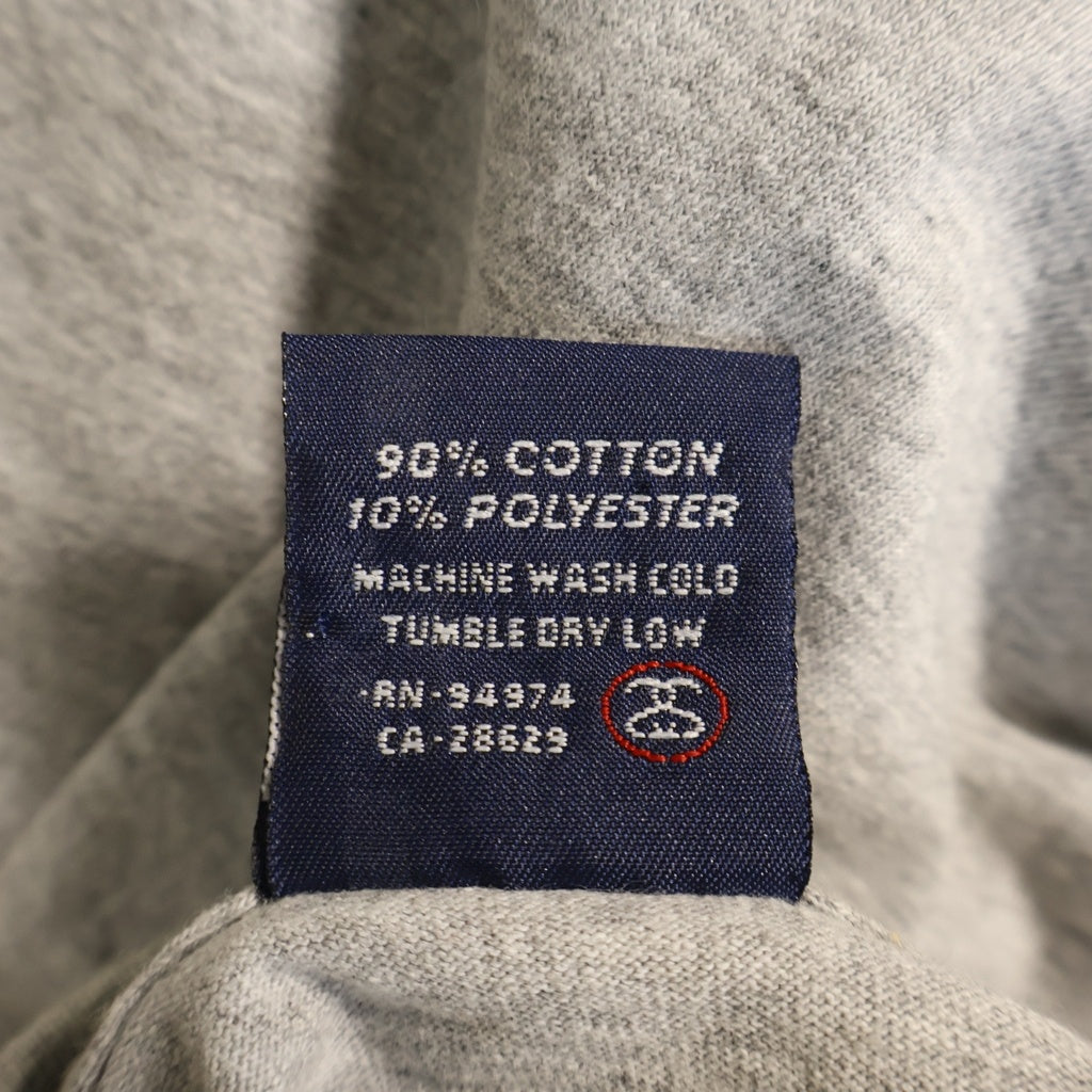 STUSSY(ステューシー) 90S OLD オールド 紺タグ シングルステッチ フロントワンポイントロゴプリントクルーネック半袖Tシャツカットソー グレー
