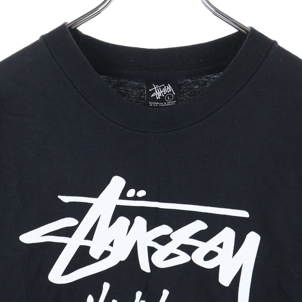 STUSSY(ステューシー) 00S ×FUTURA OLD WORLD TOUR DESIGHN TEE フューチュラ オールド ワールドツアー デザイン クルーネック半袖Tシャツカットソー ブラック