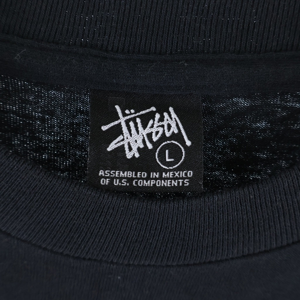 STUSSY(ステューシー) 00S ×FUTURA OLD WORLD TOUR DESIGHN TEE フューチュラ オールド ワールドツアー デザイン クルーネック半袖Tシャツカットソー ブラック