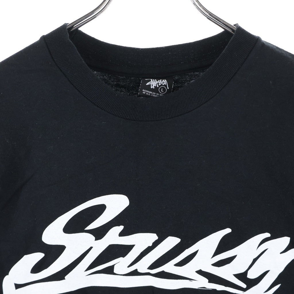 STUSSY(ステューシー) 00S ×WTAPS OLD WORLD TOUR TEE ダブルタップス オールド ワールドツアー クルーネック半袖Tシャツカットソー ブラック