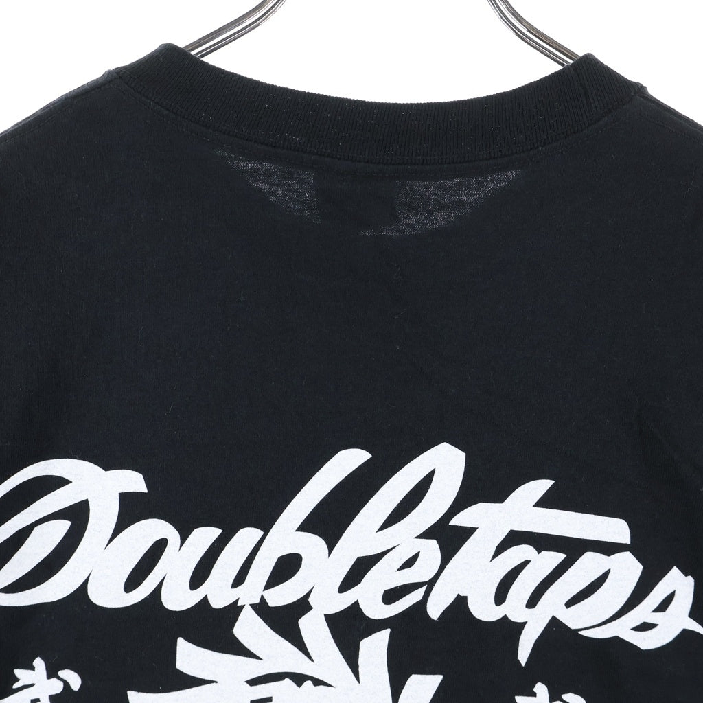 STUSSY(ステューシー) 00S ×WTAPS OLD WORLD TOUR TEE ダブルタップス オールド ワールドツアー クルーネック半袖Tシャツカットソー ブラック
