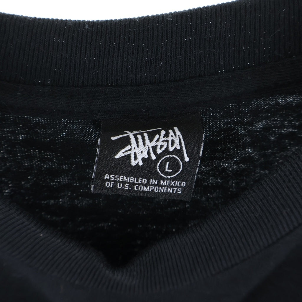 STUSSY(ステューシー) 00S ×WTAPS OLD WORLD TOUR TEE ダブルタップス オールド ワールドツアー クルーネック半袖Tシャツカットソー ブラック