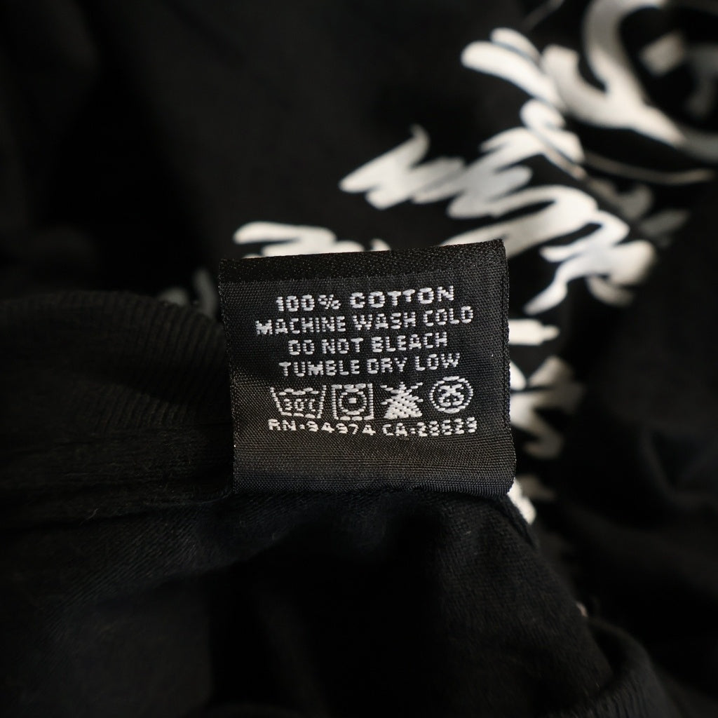 STUSSY(ステューシー) 00S ×WTAPS OLD WORLD TOUR TEE ダブルタップス オールド ワールドツアー クルーネック半袖Tシャツカットソー ブラック