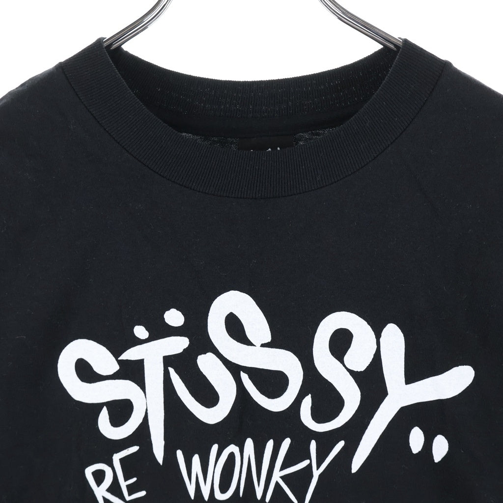 STUSSY(ステューシー) 00S ×KAWS OLD WORLD TOUR TEE カウズ オールド ワールドツアー クルーネック半袖Tシャツカットソー ブラック