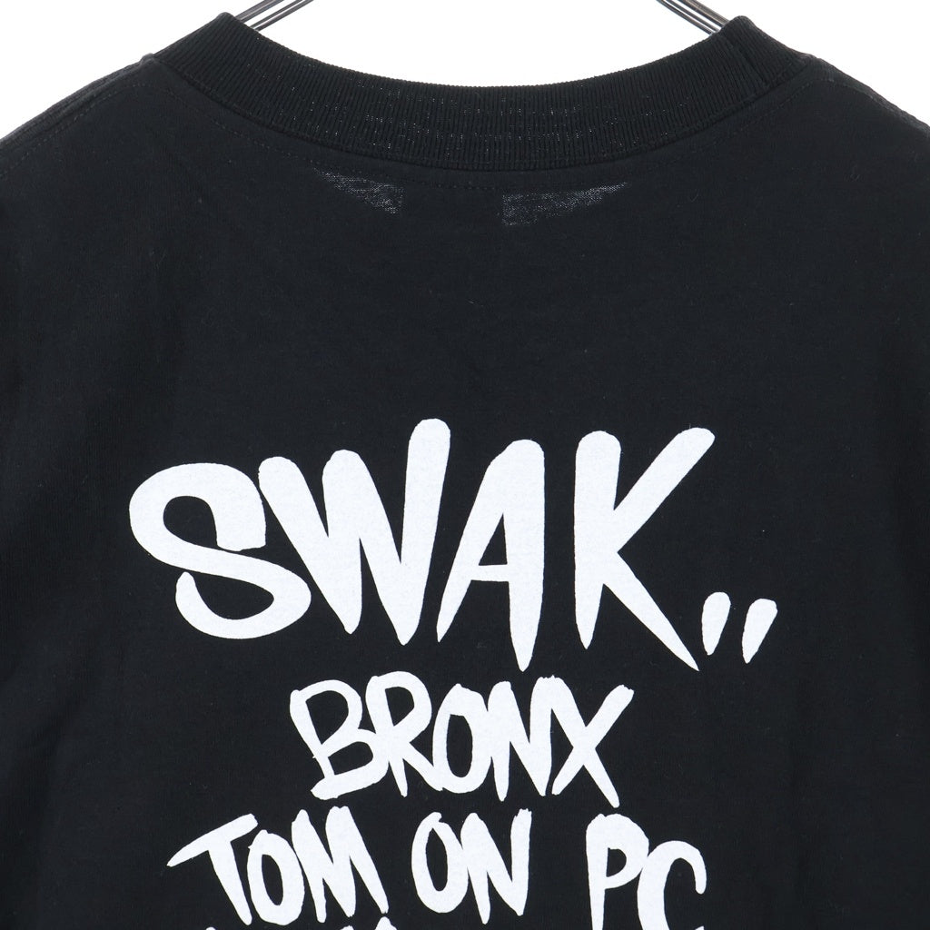 STUSSY(ステューシー) 00S ×KAWS OLD WORLD TOUR TEE カウズ オールド ワールドツアー クルーネック半袖Tシャツカットソー ブラック