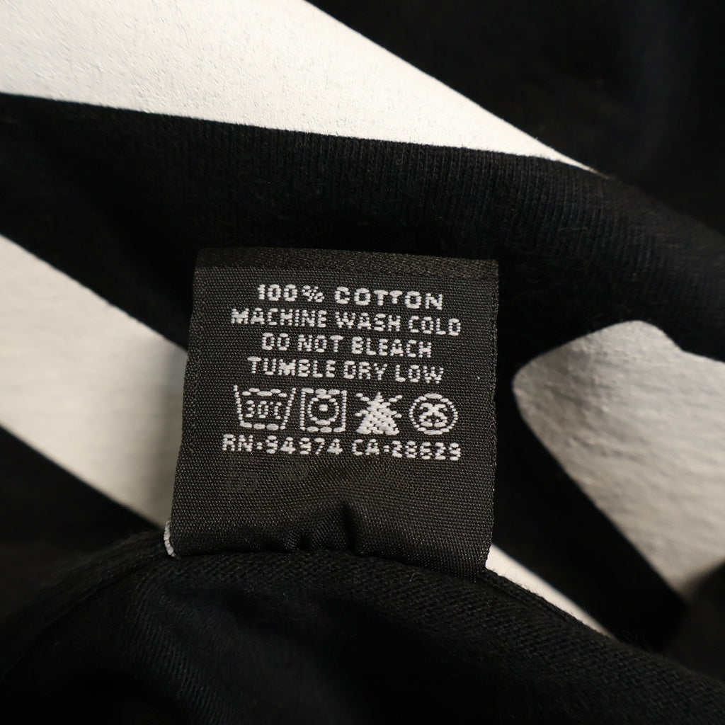 STUSSY(ステューシー) 00S OLD 25TH ANNIVERSARY 1/4 TEE オールド 25周年記念 フロントロゴプリントクルーネック半袖Tシャツカットソー ブラック