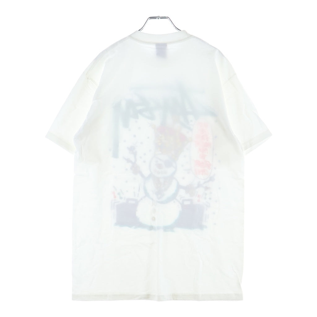 STUSSY(ステューシー) 00S OLD SNOWMAN PRINT TEE オールド スノーマン プリントクルーネック半袖Tシャツカットソー ホワイト