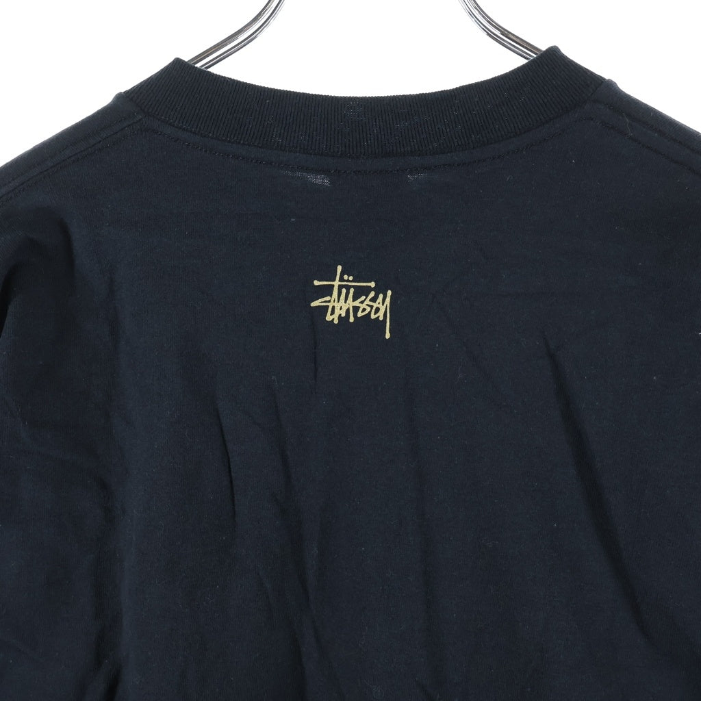 STUSSY(ステューシー) 90S OLD INCREASE THE PEACE TEE オールド 紺タグ インクリース ザ ピース クルーネック長袖Tシャツカットソー ブラック