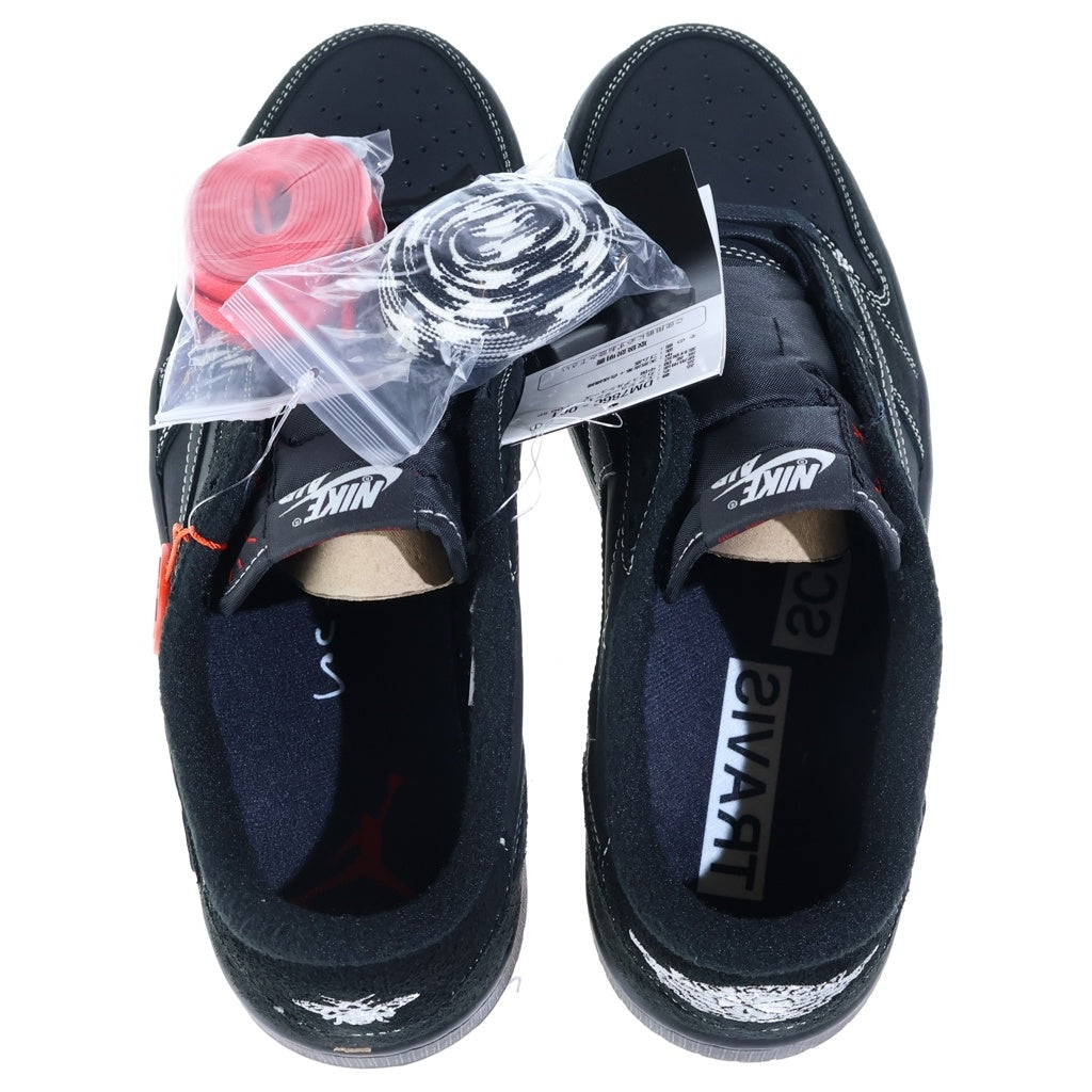 NIKE(ナイキ) ×Travis Scott AIR JORDAN1 LOW OG SP BLACK PHANTOM DM7866-001 トラヴィススコット エアジョーダン1 ブラック ファントム ローカットスニーカー US11/29cm