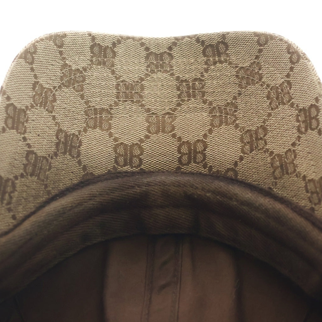BALENCIAGA(バレンシアガ) ×GUCCI The Hacker Project グッチ ザハッカープロジェクト キャンバスベースボールキャップ 帽子 ベージュ 680717