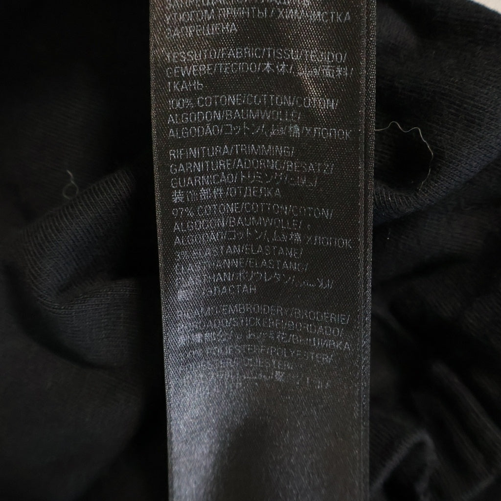 BALENCIAGA(バレンシアガ) 23SS TOP LEAGUE L/S T-Shirt トップ リーグ ロゴ総柄 ハイネック長袖Tシャツカットソー ブラック VL10 767879 TPVE9