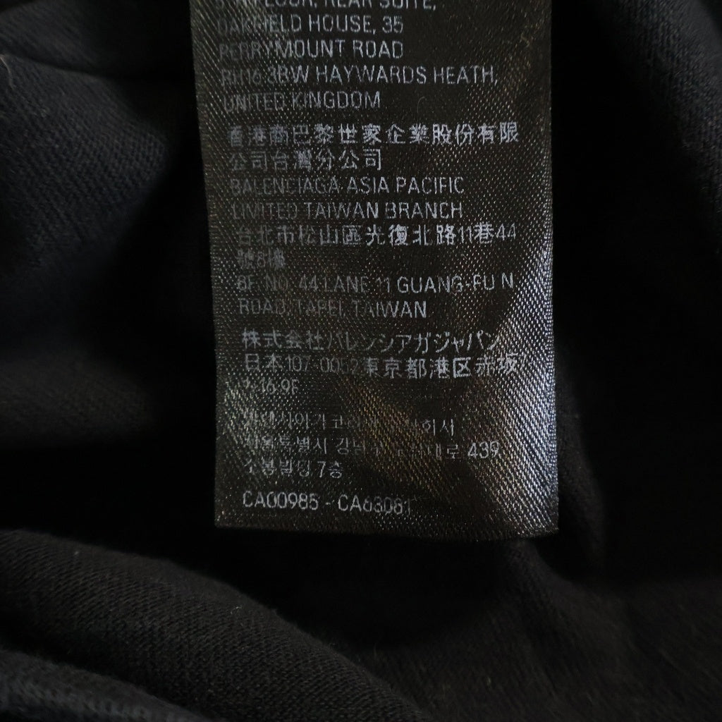 BALENCIAGA(バレンシアガ) 23SS TOP LEAGUE L/S T-Shirt トップ リーグ ロゴ総柄 ハイネック長袖Tシャツカットソー ブラック VL10 767879 TPVE9