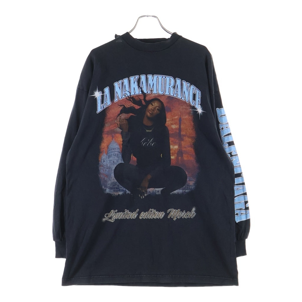 BALENCIAGA(バレンシアガ) Music Aya Nakamura Merch Long-Sleeve T-Shirt Oversized アヤナカムラ オーバーサイズ ロングスリーブ長袖Tシャツ ブラック 693950 TMV86