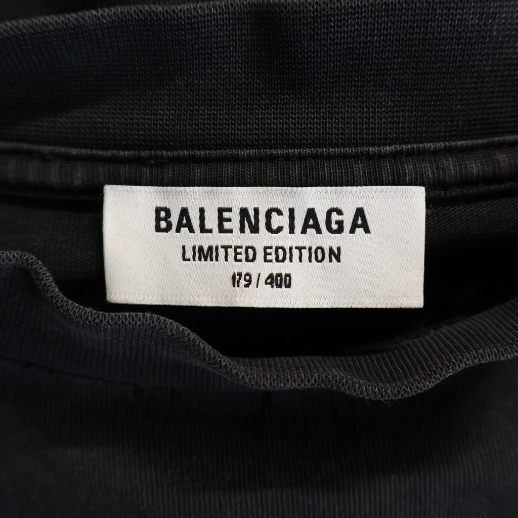 BALENCIAGA(バレンシアガ) Music Aya Nakamura Merch Long-Sleeve T-Shirt Oversized アヤナカムラ オーバーサイズ ロングスリーブ長袖Tシャツ ブラック 693950 TMV86
