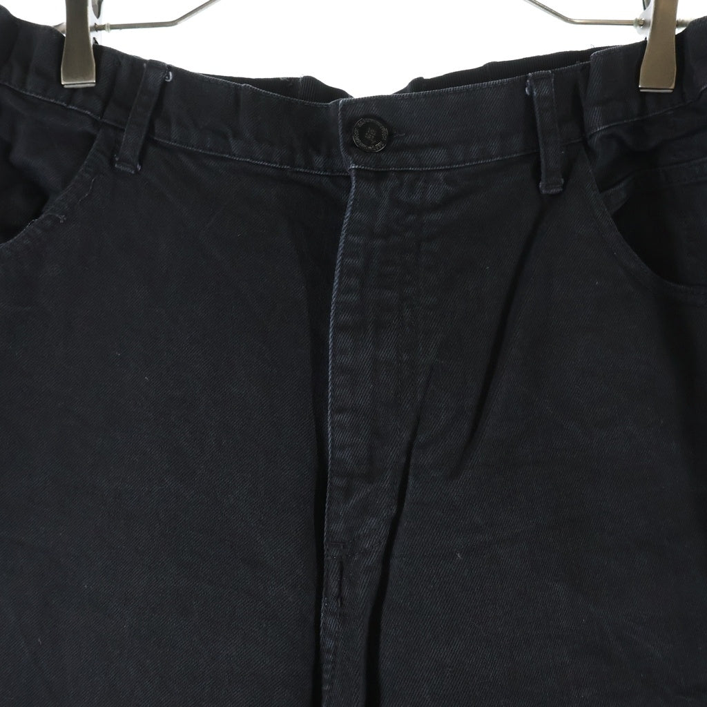 RAF SIMONS(ラフシモンズ) 23SS コットンワイドバギーデニムパンツ ジーンズ ブラック 231-M318