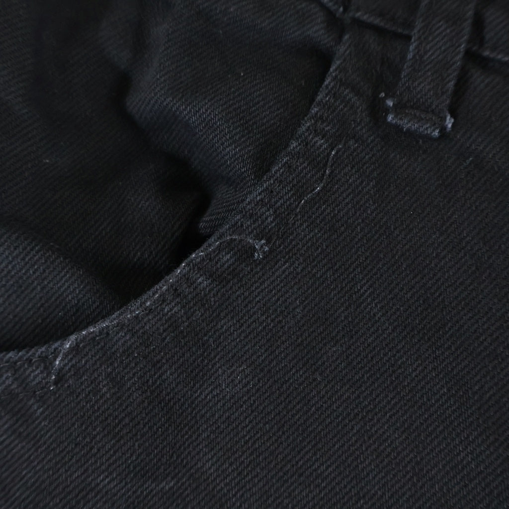 RAF SIMONS(ラフシモンズ) 23SS コットンワイドバギーデニムパンツ ジーンズ ブラック 231-M318