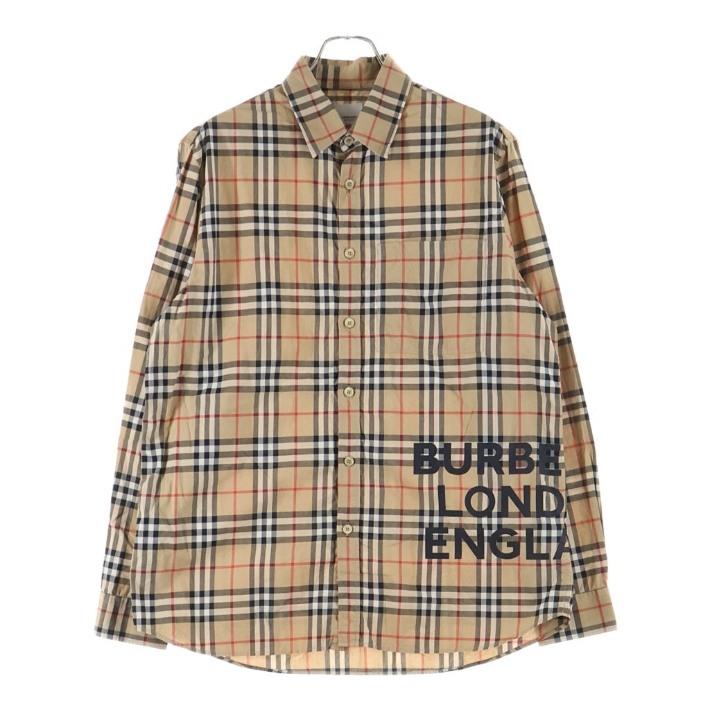 BURBERRY(バーバリー) ノバチェック コットン 長袖シャツ ブラウン 8017567