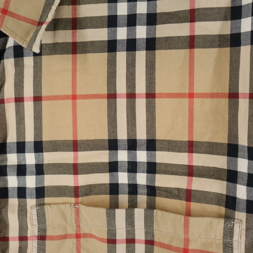 BURBERRY(バーバリー) ノバチェック コットン 長袖シャツ ブラウン 8017567