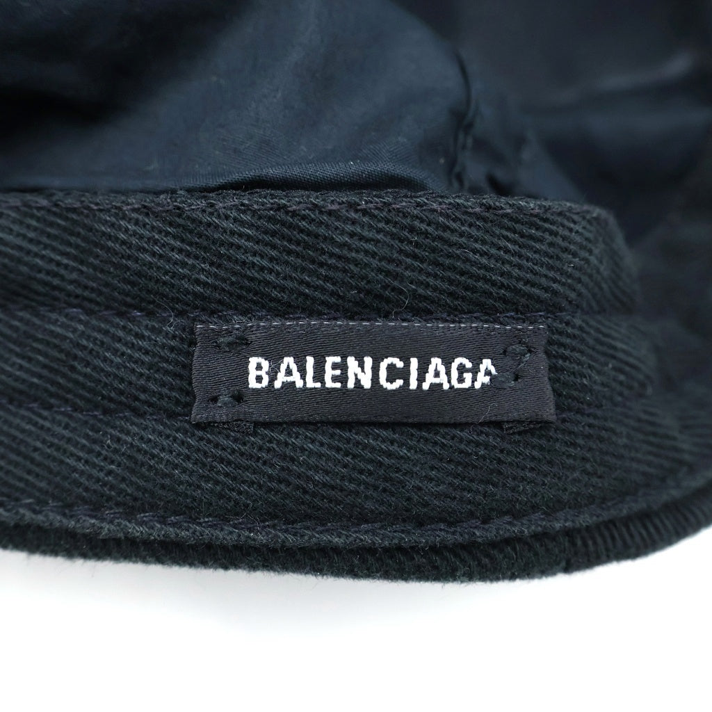 BALENCIAGA(バレンシアガ) BB LOGO BBロゴ刺繍 エンブロイダリー ベースボールキャップ 帽子 ブラック