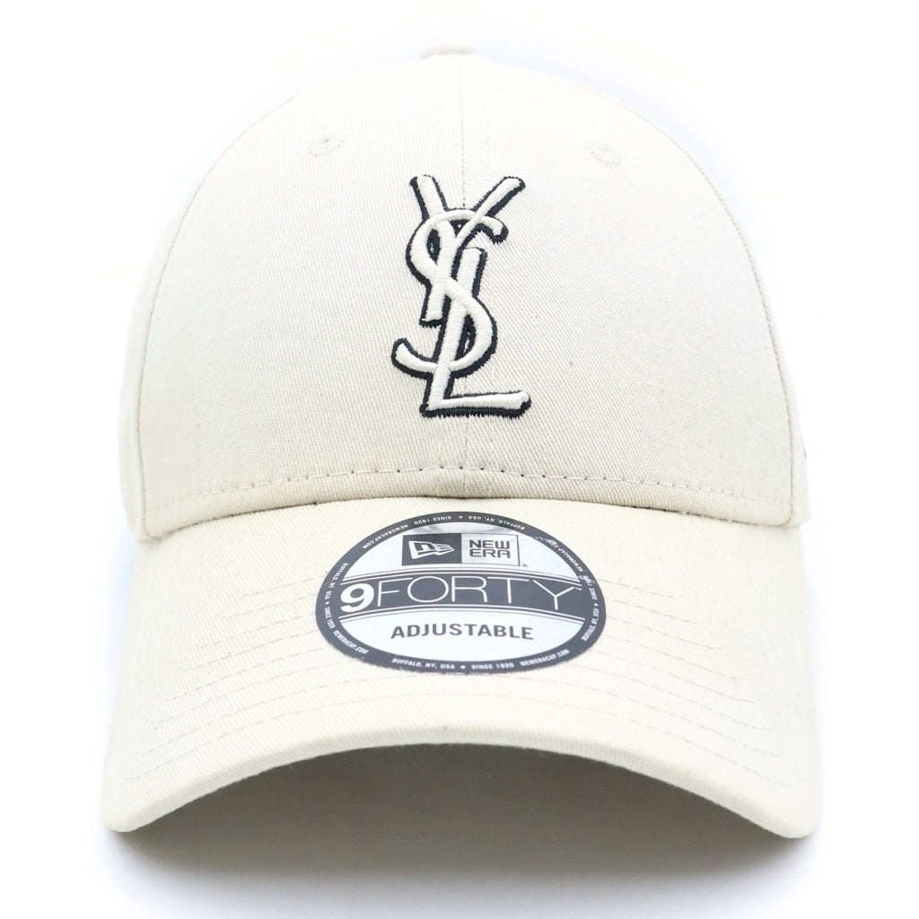 SAINT LAURENT PARIS(サンローランパリ) ×NEW ERA YSL 9FORTY ニューエラ モノグラム キャップ 帽子 アイボリー 687687 YCL36 レディース