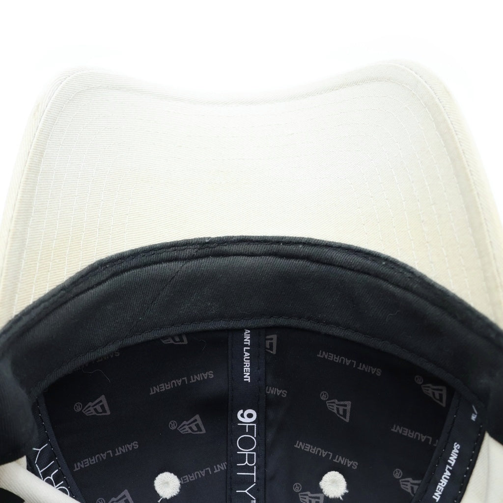 SAINT LAURENT PARIS(サンローランパリ) ×NEW ERA YSL 9FORTY ニューエラ モノグラム キャップ 帽子 アイボリー 687687 YCL36 レディース